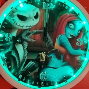 Jack n jill tattoo led lights clock